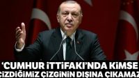 Cumhurbaşkanı Erdoğan: Cumhur İttifakı’nda kimse kalkıp çizdiğimiz çizginin dışına çıkamaz