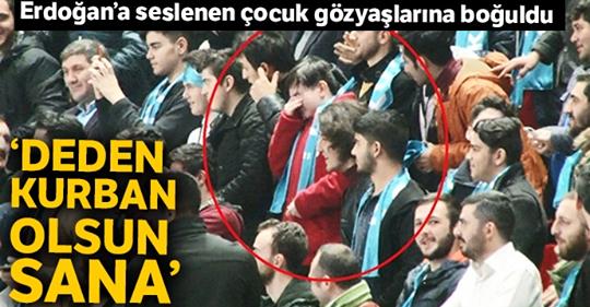Erdoğan’a seslenen çocuk gözyaşlarına boğuldu