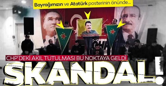 CHP toplantısında bayrağımıza PKK hakareti!