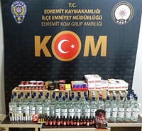 Balıkesir’de polisten kaçak tütün ve içki operasyonu!