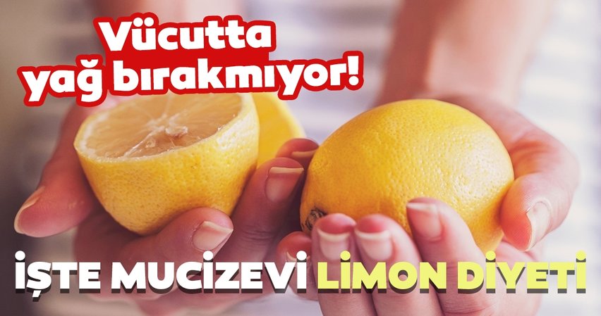 Vücutta yağ bırakmayan 5 günde 3 kilo verdiren inanılmaz limon diyeti