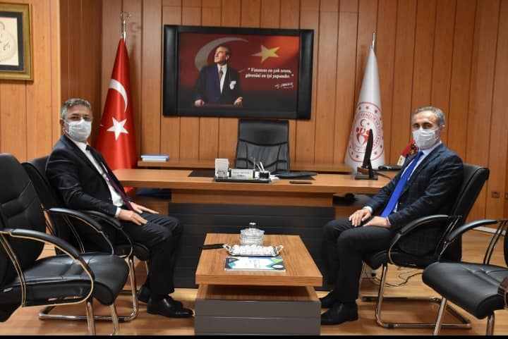 Rektör KUŞ,Balıkesir Gençlik ve Spor İl Müdürü Lokman Arıcıoğlu’nu ziyaret etti.