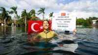 Serbest dalışçı Fatma Uruk’tan 3 günde 3 dünya rekoru