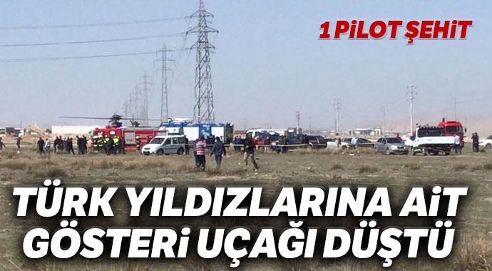 Konya’da askeri uçak düştü: 1 şehit