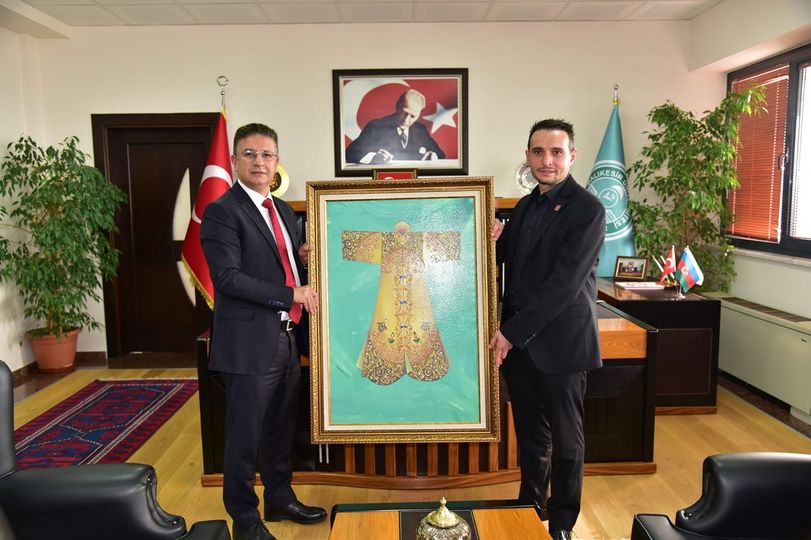 Balıkesirspor Kulüp Başkanı Özgür Yılmaz BAÜN Rektörü İlterKuş’u ziyaret etti