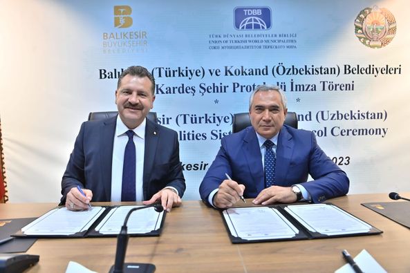 Özbekistan’ın, Kokand Belediyesi ile Kardeş Şehir Protokolü imzaladık.