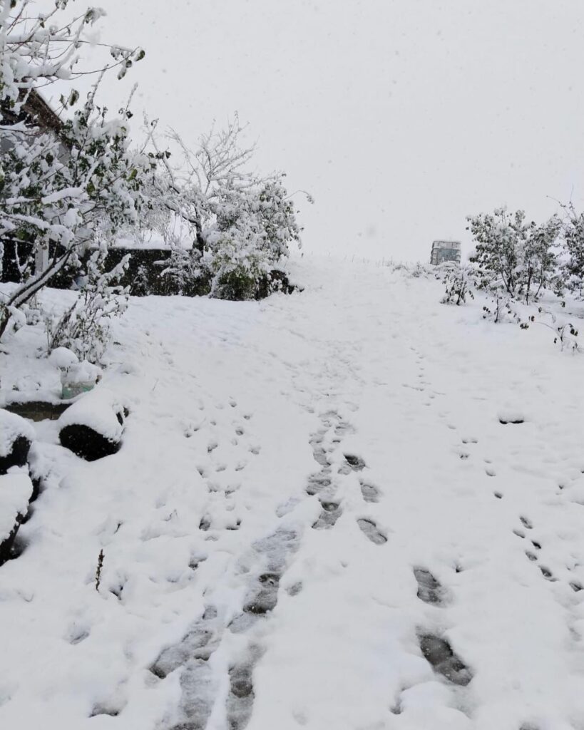 Gece başlayan kar yağışı  Kepsut’da mahallelerde beyaz inci gibi güzel görüntüler oluşturdu.