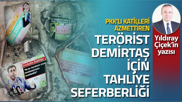 PKK’lı katilleri azmettiren terörist Demirtaş için tahliye seferberliği