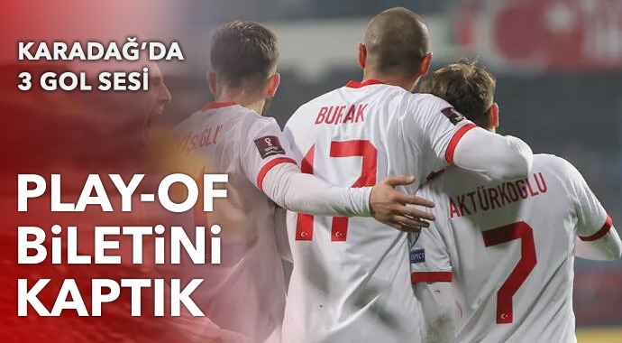 Karadağ 1-2 Türkiye! Milli Takım play-off’ta