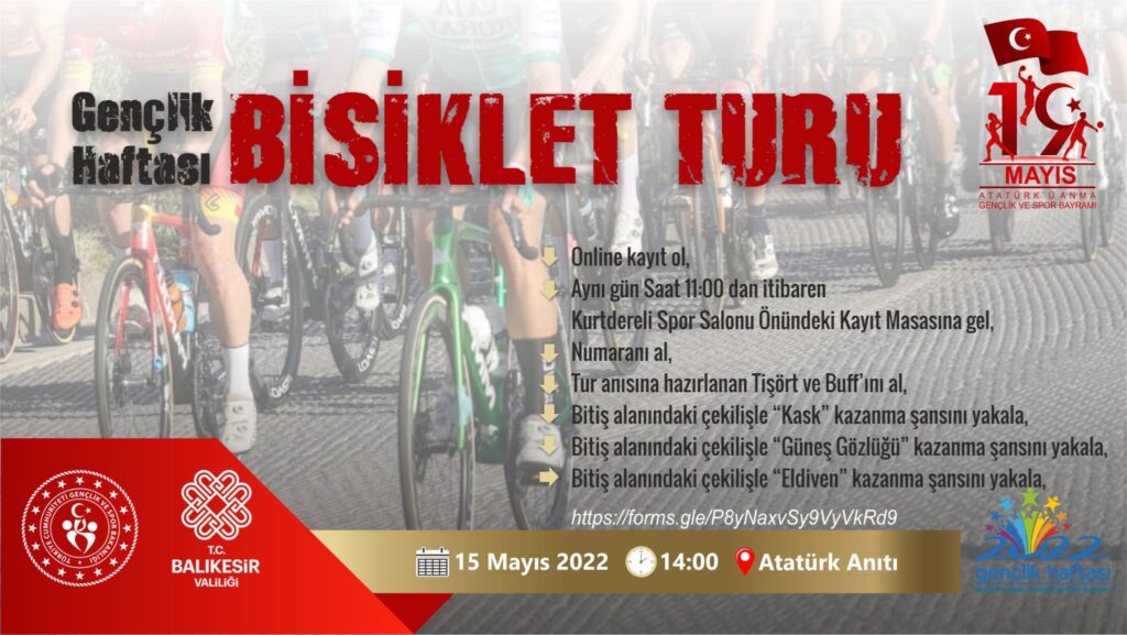 GençlikHaftası Bisiklet Turu /15 Mayıs 2022 Pazar