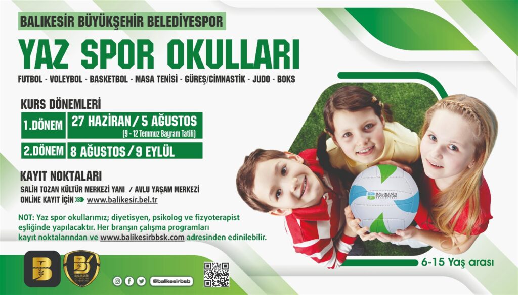 Balıkesir Büyükşehir Belediyesi yaz okulları başlıyor