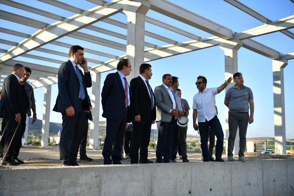 OSB’de Gümrük Müdürlüğü Binası ve Jandarma Karakolu inşaatlrını incelediler