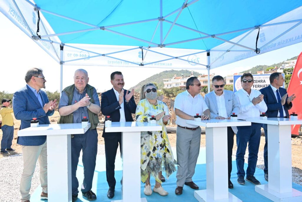 Başkan Yücel YILMAZ Zehra Ferhatoğlu İlk ve Ortaokul binasının temel atma törenine katıldı