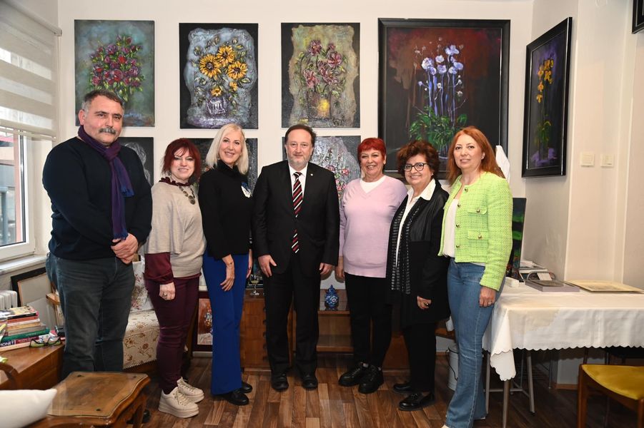 Karesi Belediye Başkanı Dinçer OrkanMesel Sanat Atölyesini ziyaret etti