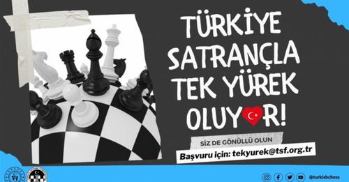 Türkiye Satrançla Tek Yürek Oluyor