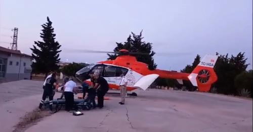 Ekinlik Adasından Yaralı Hava Ambulansıyla Hastaneye Sevkedildi