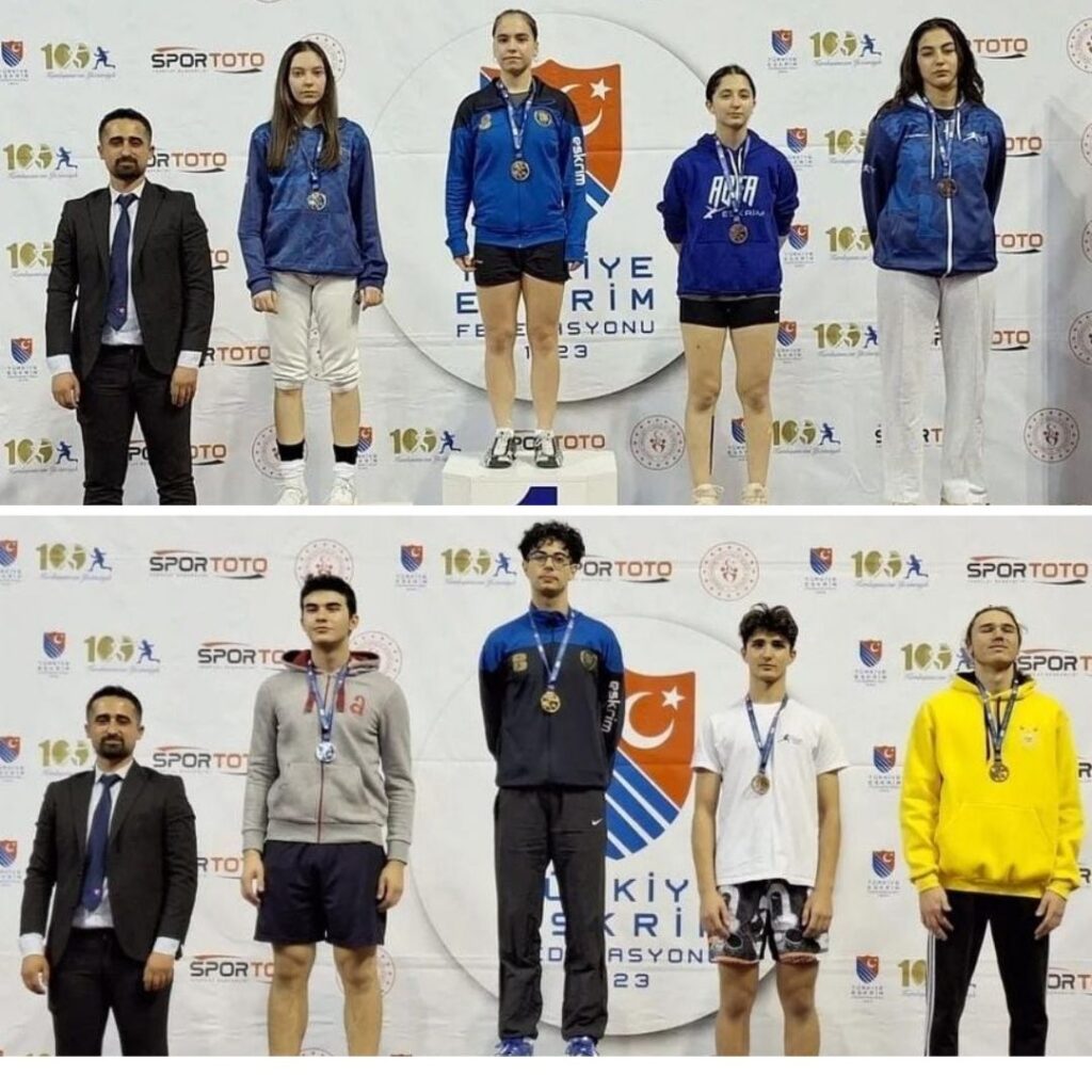 Yıldızlar Flöre Açık Turnuvası’nda İlimiz eskrim sporcuları Alara Atmaca ve Kıvanç Kırtay’dan altın madalya