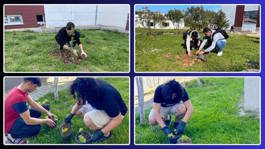 Öğrencilerimiz,  yurt bahçelerine can vererek, yeşilin her tonunu toprakla buluşturdu.